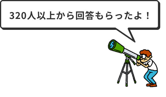 320人以上から回答もらったよ！